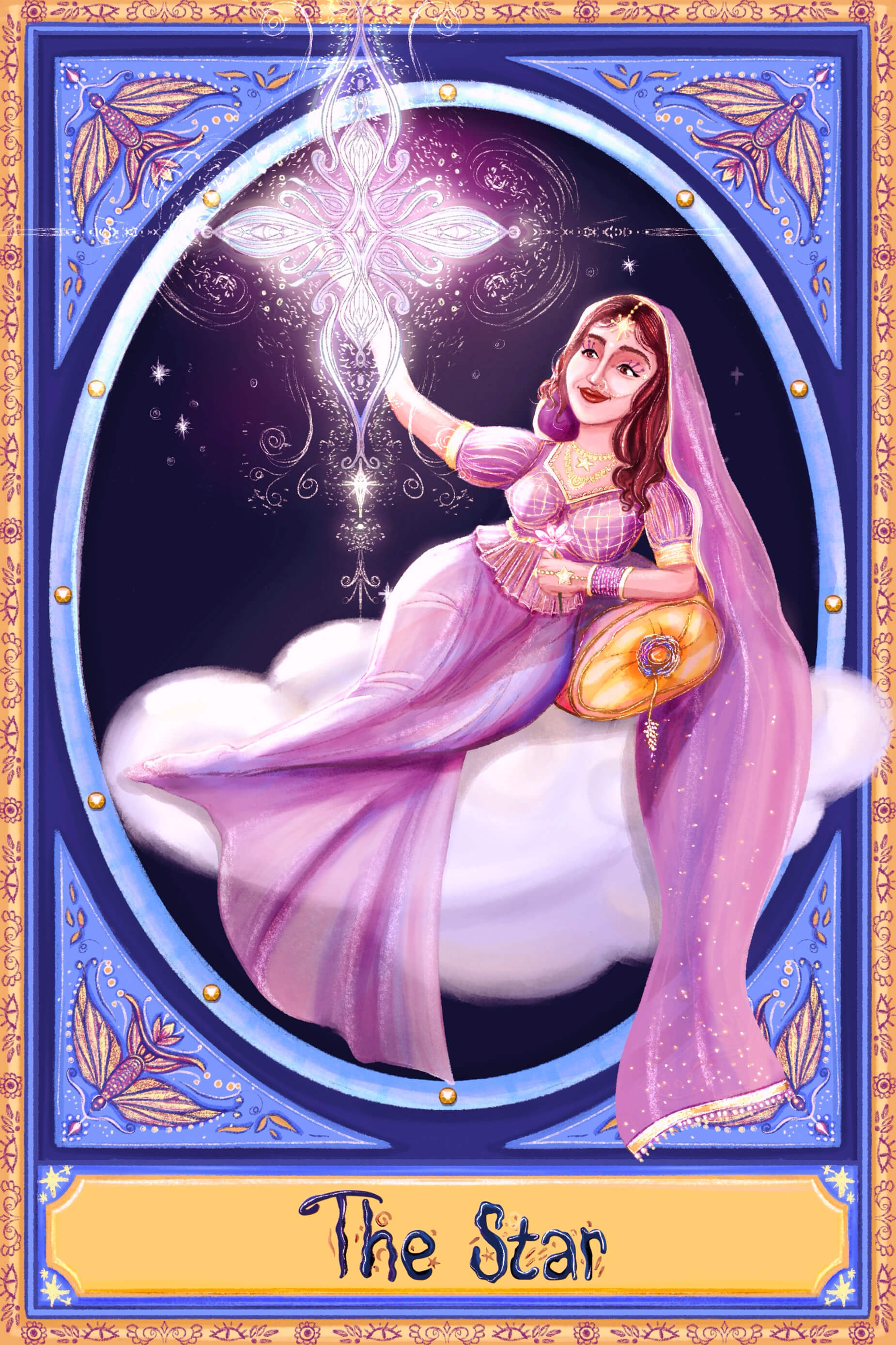 A Tarot Card Illustration, The Star